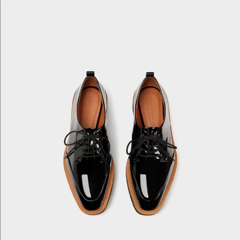 Zara Black Platform Oxfords - Picture 12 of 16